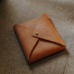 Textured Vegan Leather envelope for prints | Cognac