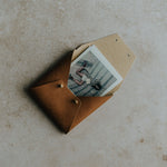 Vegan Leather pouch for Polaroids | Cognac Brown