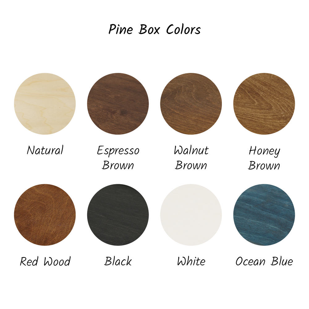 Rectangular wooden box for 4x6 prints - set of 10 pcs