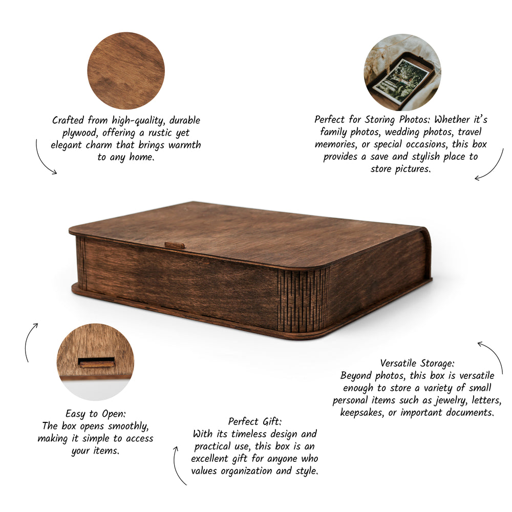 Wooden Photo & USB Drive Box | Sets of 5 pcs