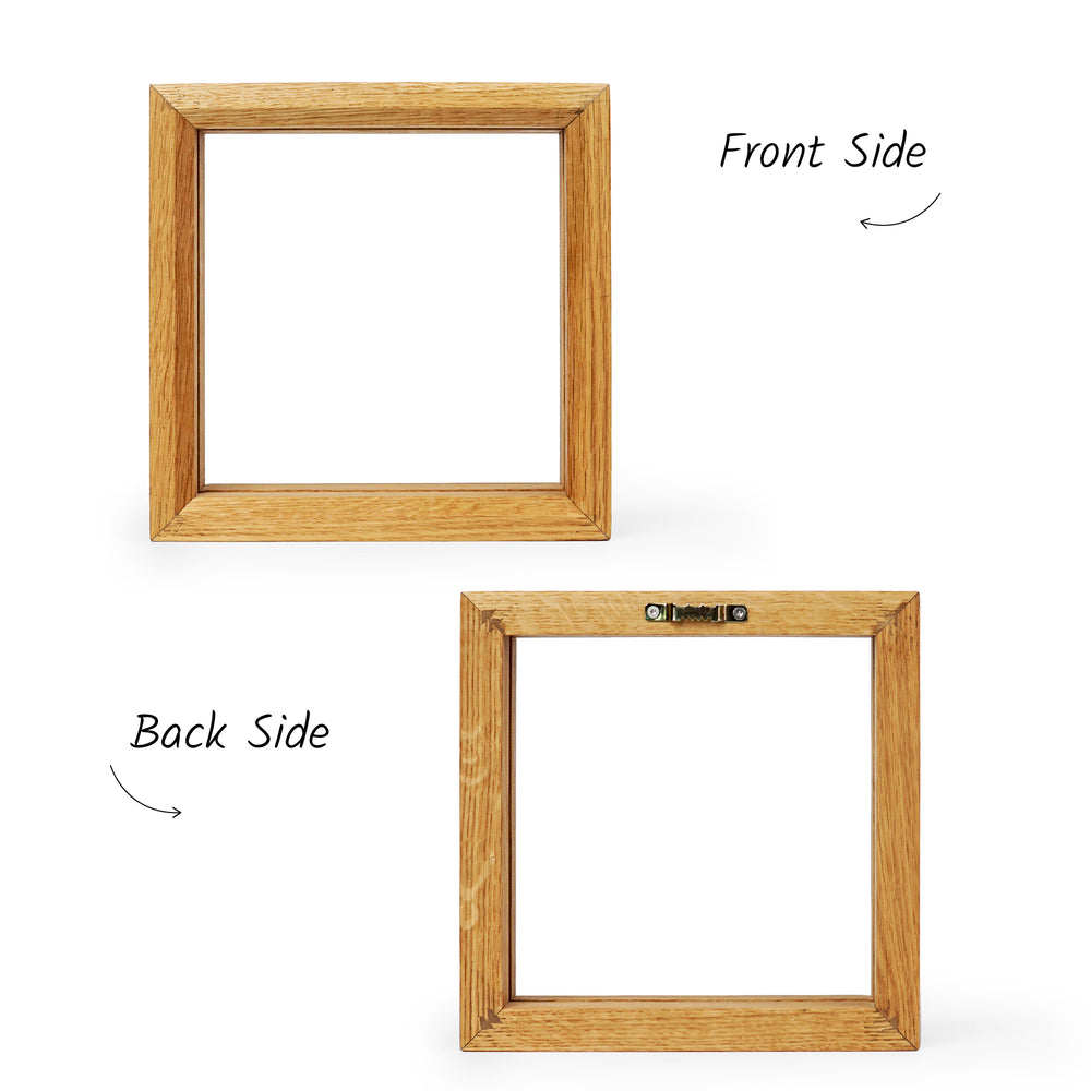 Wooden Natural Oak Vinyl Record Frame For Single and Double Vinyl Records | Color - Natural