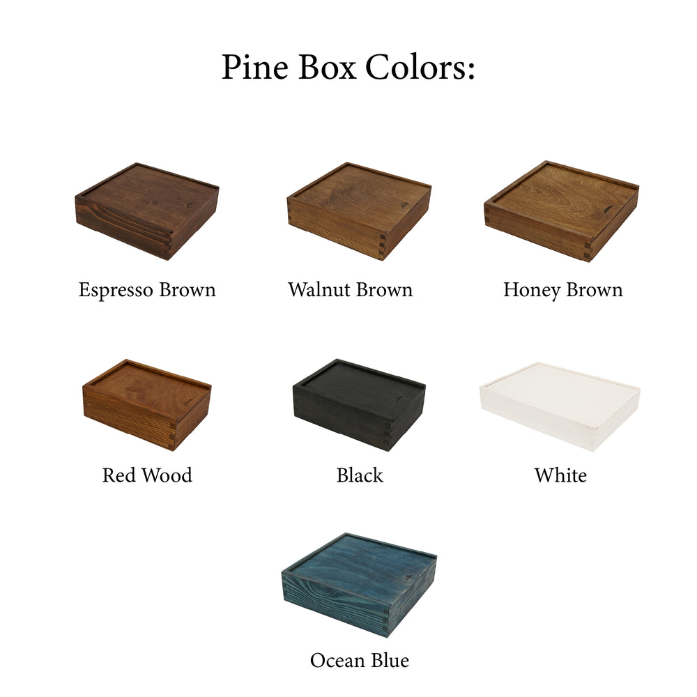Rectangular wooden box for 4x6 prints - set of 5 pcs