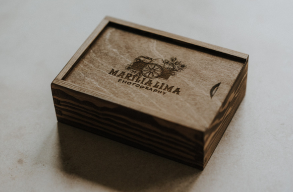 Rectangular wooden box for 4x6 prints - set of 10 pcs