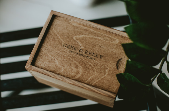 Rectangular wooden box for 4x6 prints - set of 10 pcs