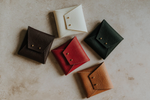 Textured Vegan Leather pouch for Polaroids | Dark Brown