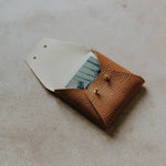 Textured Vegan Leather pouch for Polaroids | Cognac