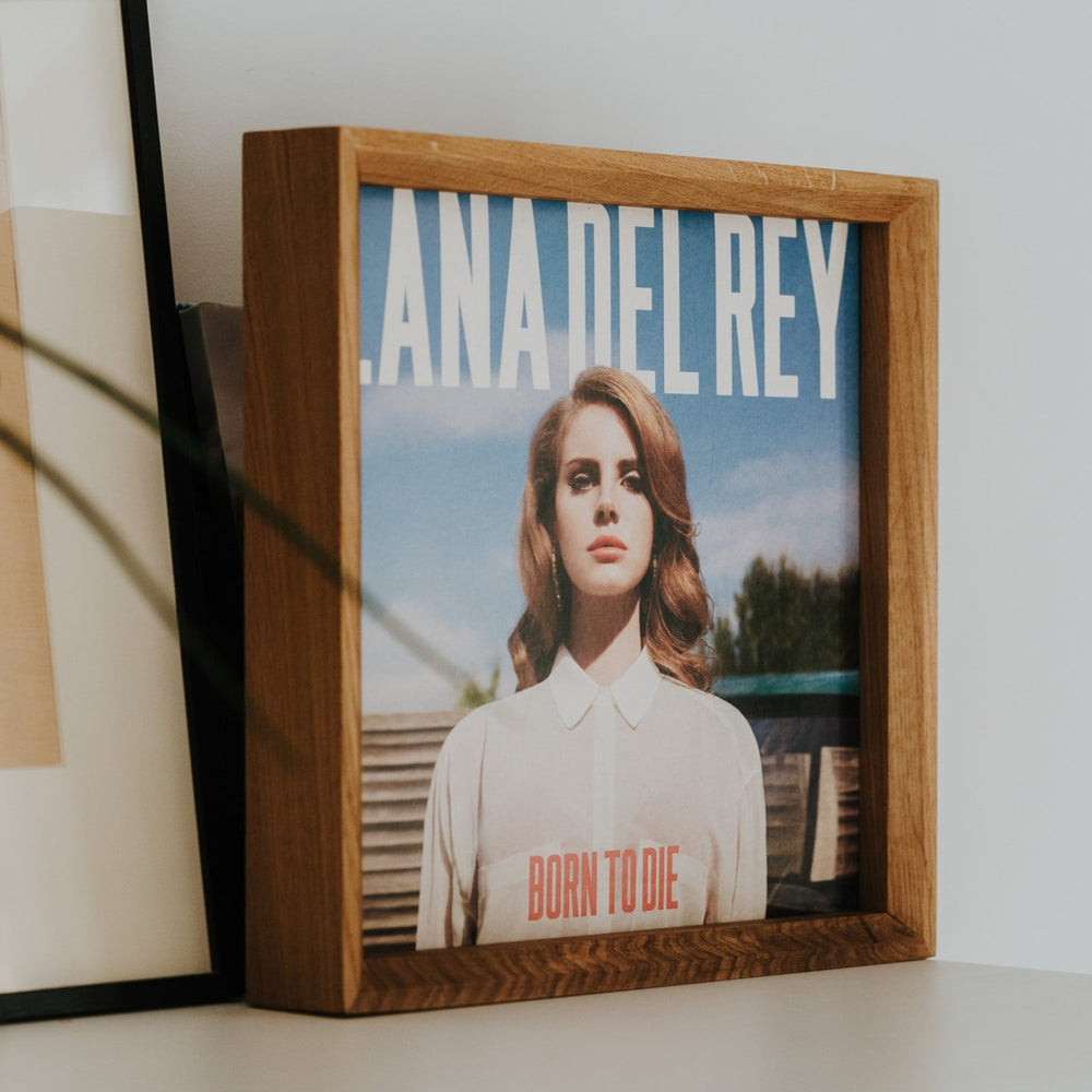 Wooden Natural Oak Vinyl Record Frame For Single and Double Vinyl Records | Color - Natural