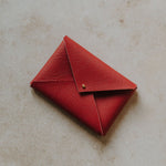 Textured Vegan Leather envelope for prints | Red