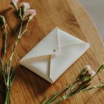 Textured Vegan Leather envelope for prints | White