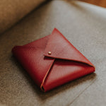 Textured Vegan Leather envelope for prints | Red