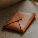 Textured Vegan Leather envelope for prints | Cognac