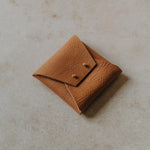 Textured Vegan Leather pouch for Polaroids | Cognac