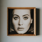 Wooden Natural Oak Vinyl Record Frame For Single and Double Vinyl Records | Color - Natural