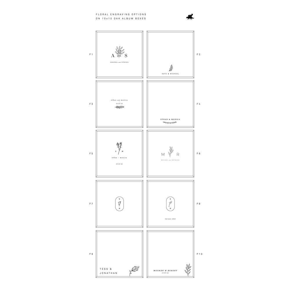 10x10 Wedding Album Box | Oak | Color - White Wash