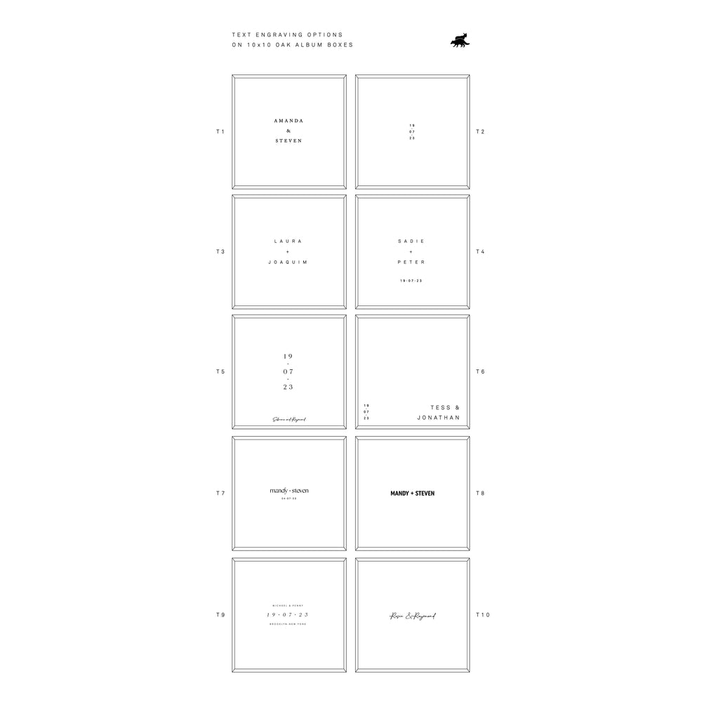 10x10 Wedding Album Box | Oak | Color - White Wash