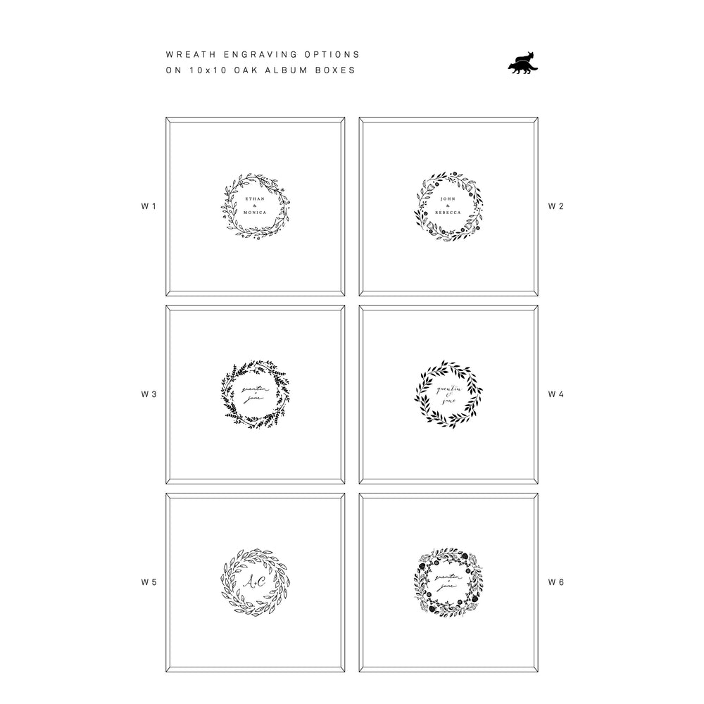10x10 Wedding Album Box | Oak | Color - White Wash