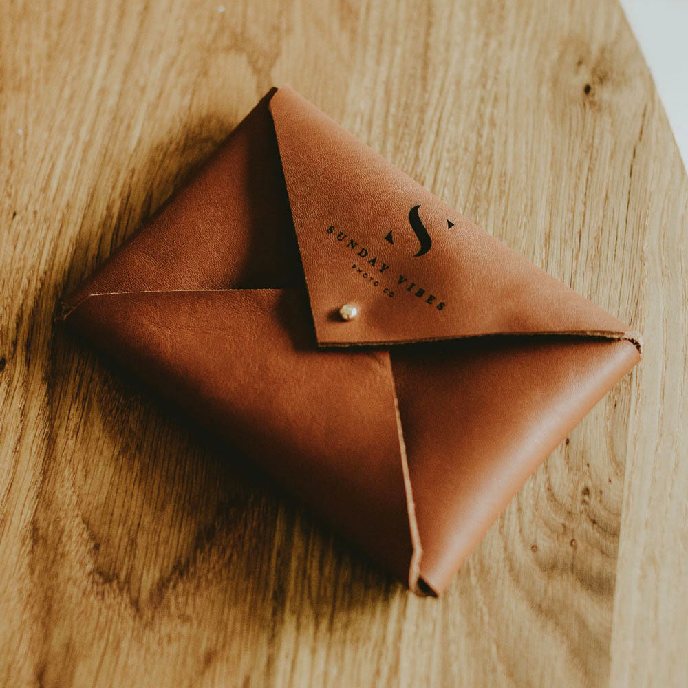 Classic Leather envelope for prints | Walnut Brown