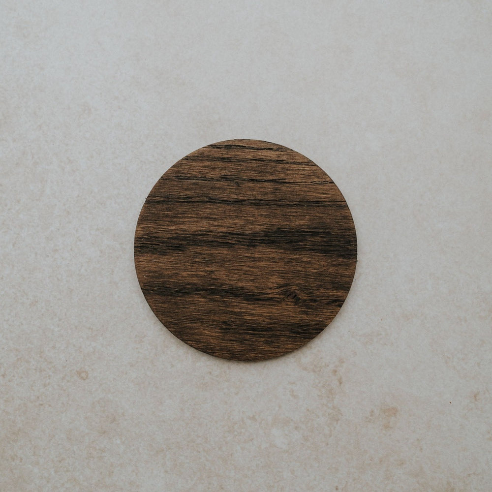 3.75" Oak Coaster | Color - Dark Brown