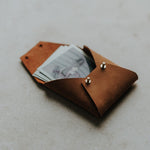 Saddle leather pouch for Polaroids | Honey brown