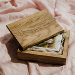 Rectangular Oak Box for 5x7 prints | Color - Smoked Oak