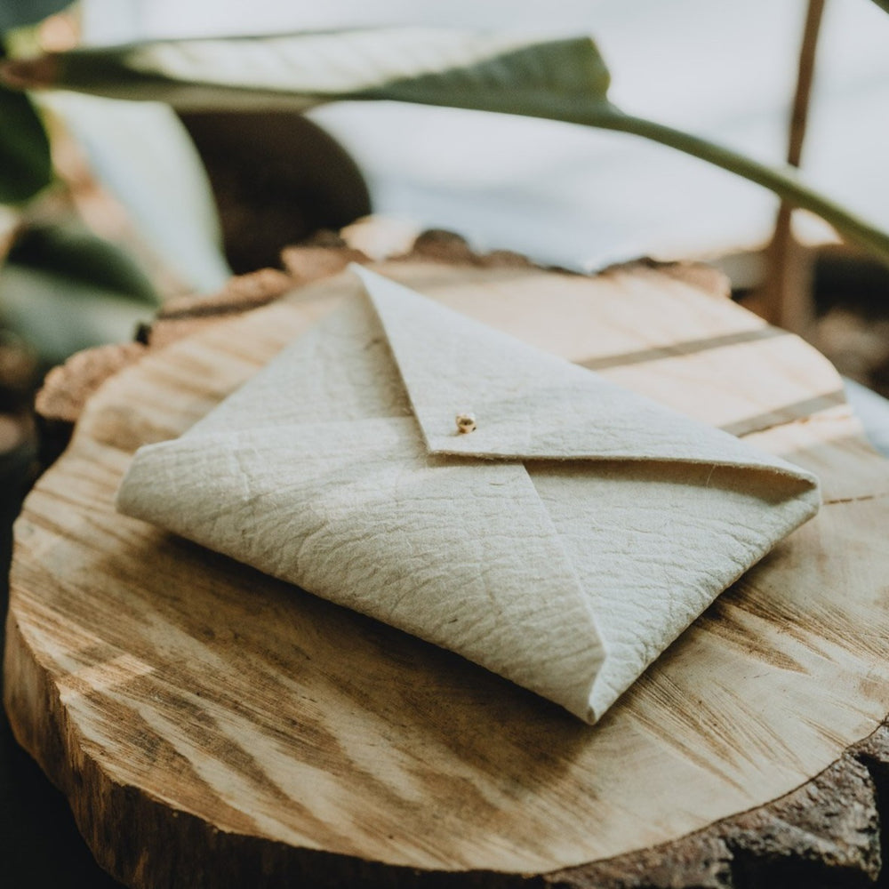 Plant Based Vegan Leather envelope for prints | Natural