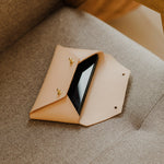 Smartphone Leather Clutch | Vegetable Tanned Leather | Color - Nude
