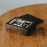 Rectangular Oak Box for 4x6 prints | Color - Dark Brown