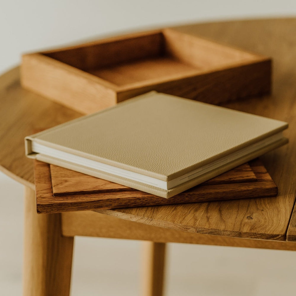 10x10 Wedding Album Box | Oak | Color - Tawny Brown