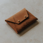 Saddle leather pouch for Fuji Instax Wide | Honey brown