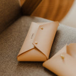 Smartphone Leather Clutch | Vegetable Tanned Leather | Color - Nude