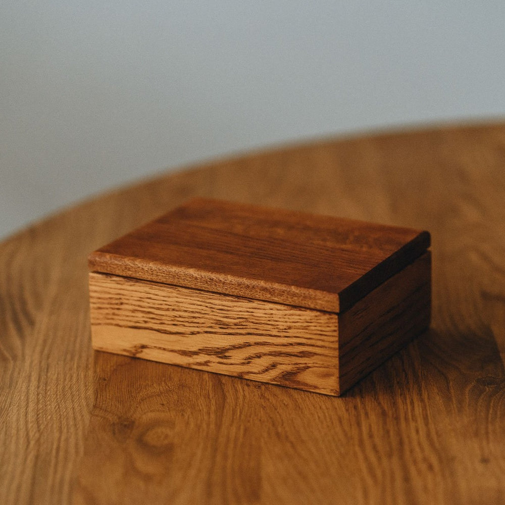 Rectangular Oak Box for 4x6 prints | Color - Tawny Brown