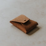 Saddle leather pouch for Fuji Instax Mini | Honey brown