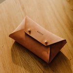 Smartphone Leather Clutch | Saddle Leather | Color - Honey Brown