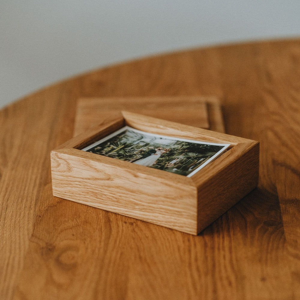 Rectangular Oak Box for 4x6 prints | Color - Natural