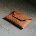 Saddle leather pouch for Fuji Instax Wide | Honey brown