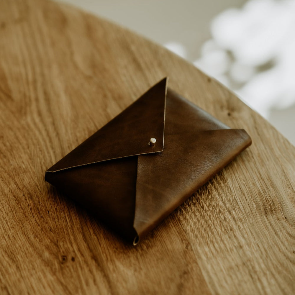 Vegan Leather envelope for prints | Dark Brown - set of 5 pcs