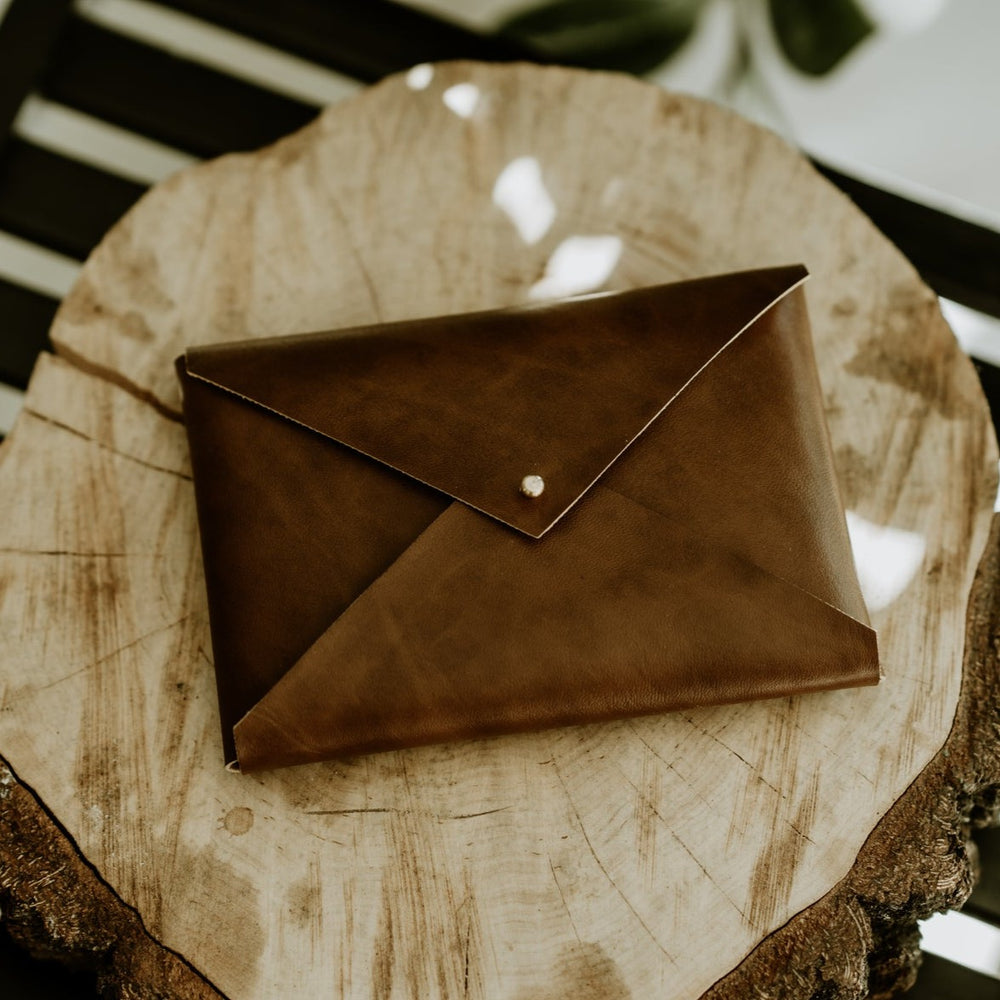 Vegan Leather envelope for prints | Brown - set of 10 pcs