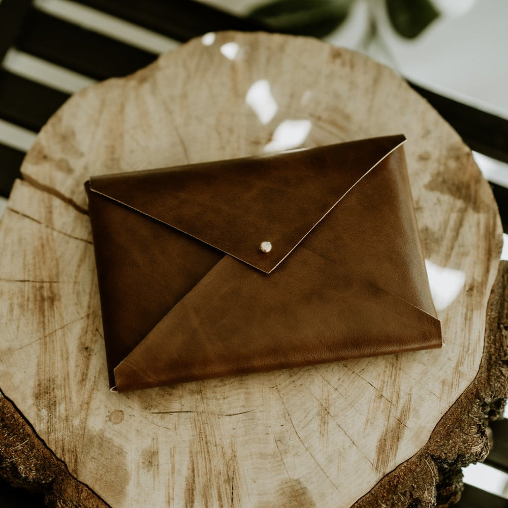 Vegan Leather envelope for prints | Brown - set of 5 pcs