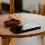 Smartphone Leather Clutch | Saddle Leather | Color - Honey Brown
