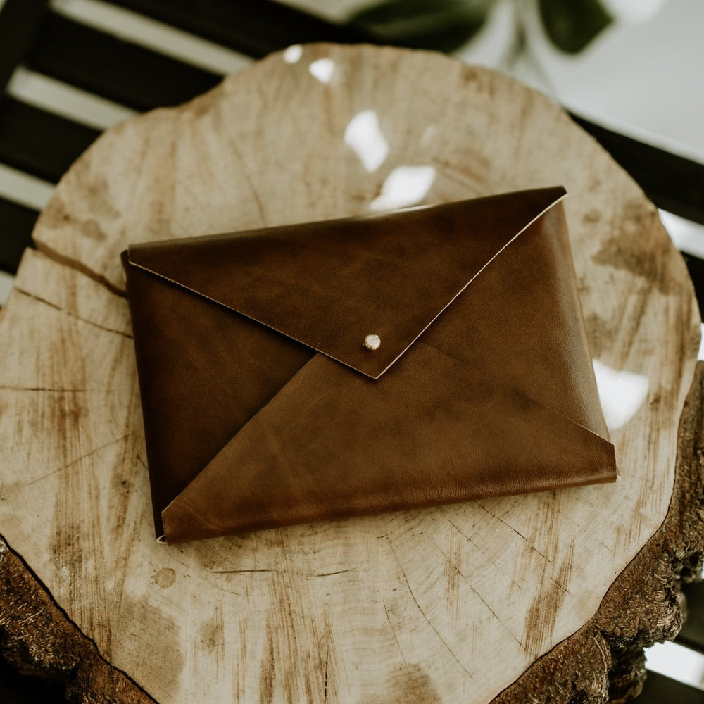 Vegan Leather envelope for prints | Brown - set of 20 pcs