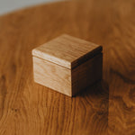 Square Oak Box for USB drive | Color - Natural