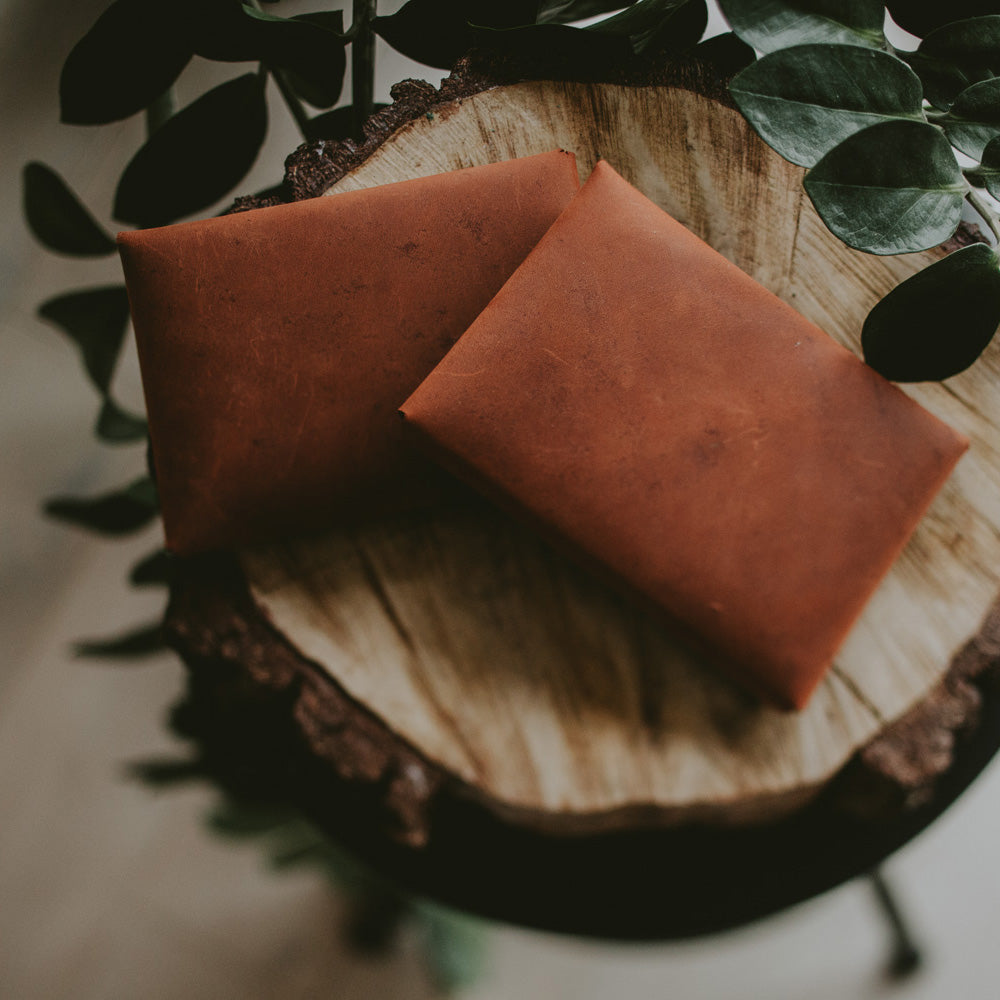 Saddle Leather envelope for prints | Honey Brown - set of 20 pcs