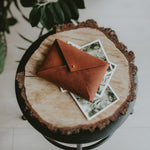 Saddle Leather envelope for prints | Honey Brown