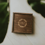 Square wooden box for 4x6 prints & USB - set of 20 pcs