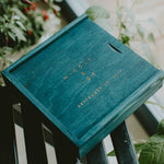 Square wooden box for 4x6 prints & USB - set of 20 pcs