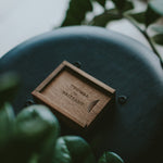 Wooden box for USB drives with lid