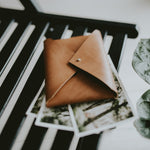 Vegan Leather envelope for prints | Cognac brown - set of 5 pcs