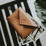 Vegan Leather envelope for prints | Cognac brown - set of 20 pcs